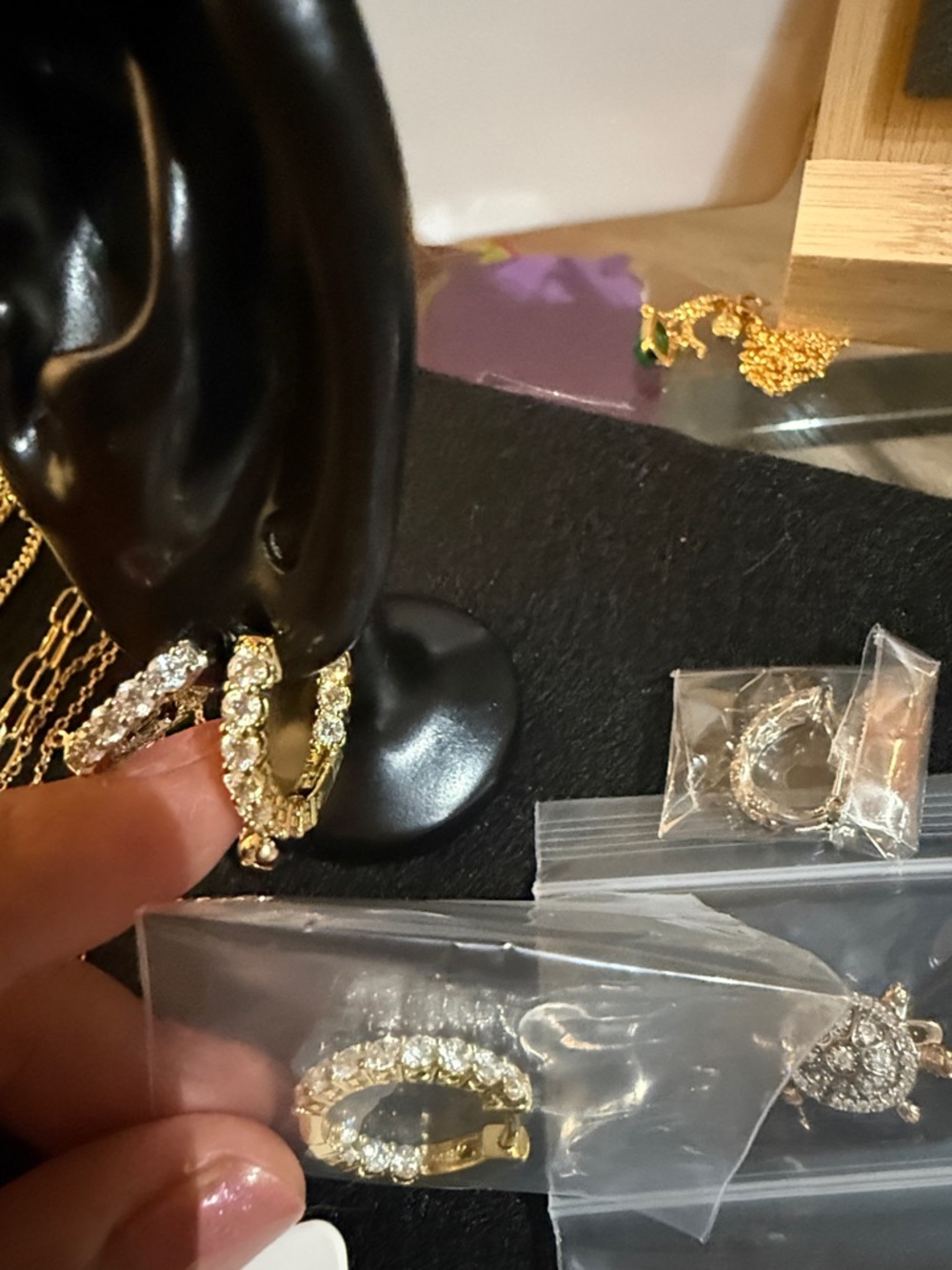 Hoop Special zircon Gold Plated Earring